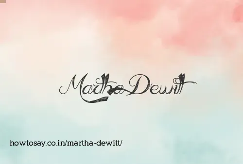 Martha Dewitt