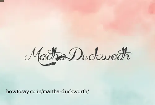 Martha Duckworth