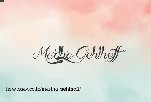 Martha Gehlhoff