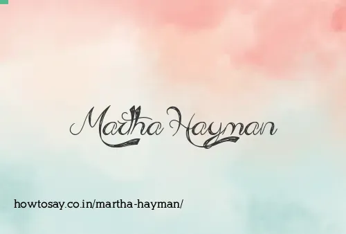 Martha Hayman