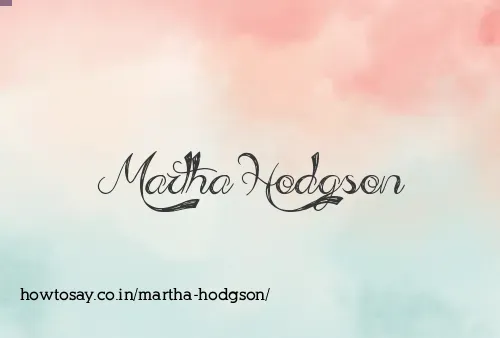 Martha Hodgson