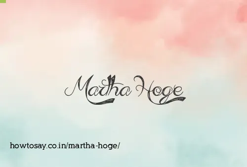 Martha Hoge