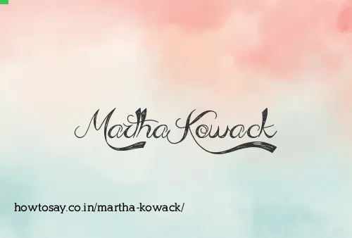 Martha Kowack