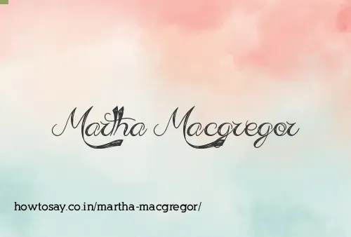 Martha Macgregor
