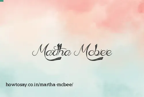 Martha Mcbee