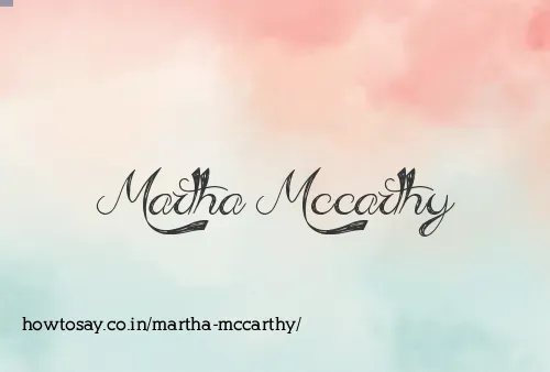 Martha Mccarthy