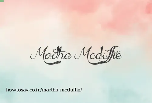 Martha Mcduffie