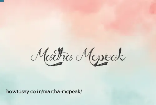 Martha Mcpeak