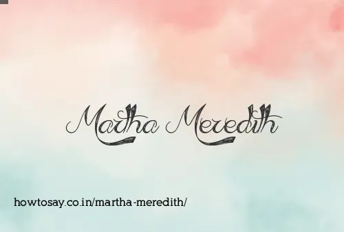 Martha Meredith