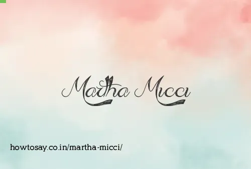Martha Micci