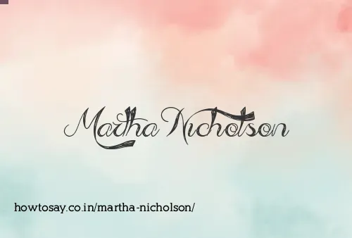 Martha Nicholson