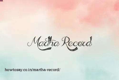 Martha Record
