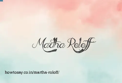 Martha Roloff