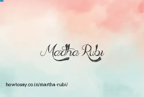 Martha Rubi