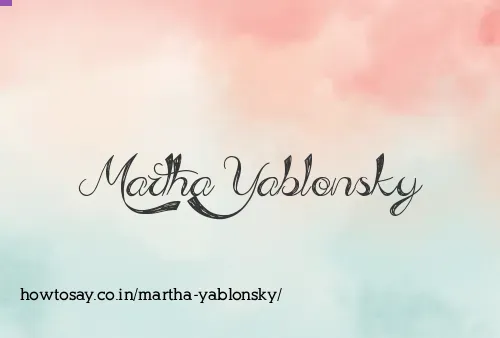 Martha Yablonsky