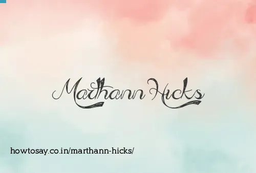 Marthann Hicks