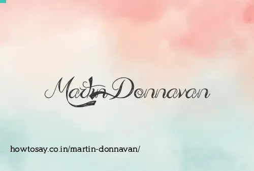 Martin Donnavan