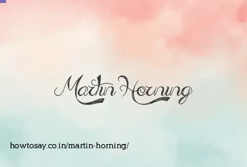 Martin Horning