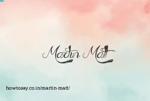Martin Matt