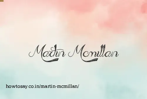 Martin Mcmillan