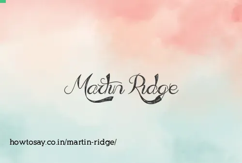 Martin Ridge