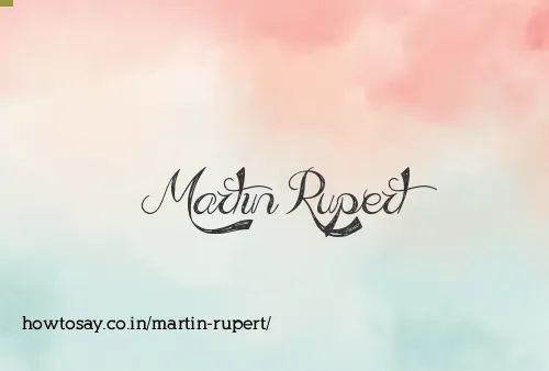Martin Rupert