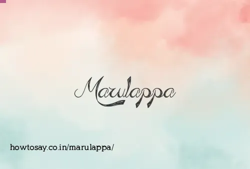 Marulappa