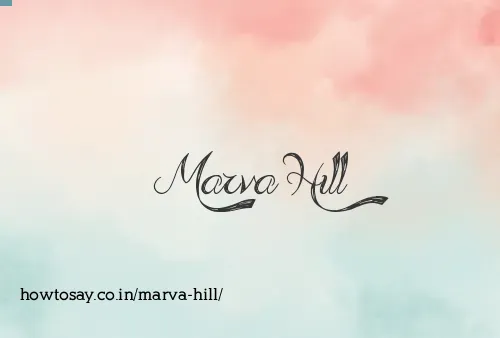 Marva Hill
