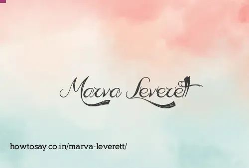 Marva Leverett