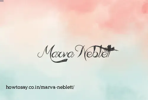 Marva Neblett