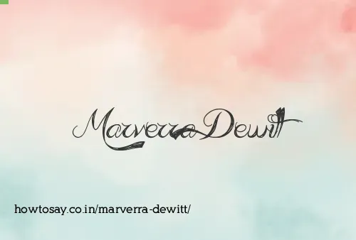 Marverra Dewitt