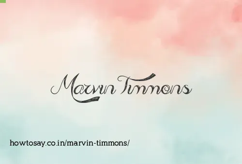 Marvin Timmons