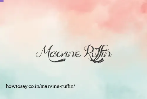 Marvine Ruffin