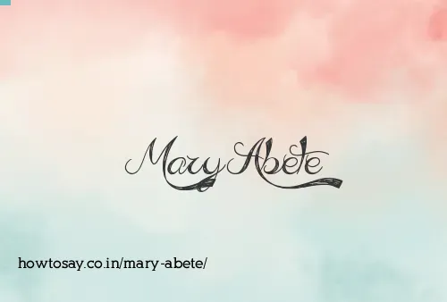 Mary Abete