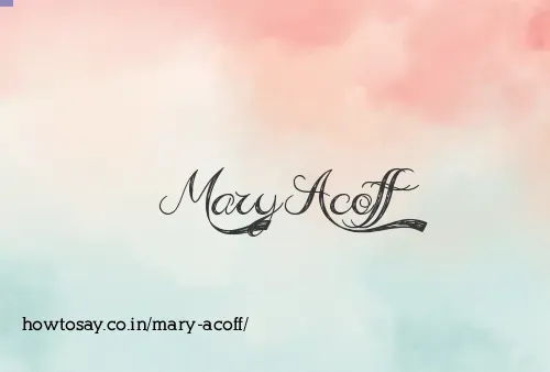 Mary Acoff
