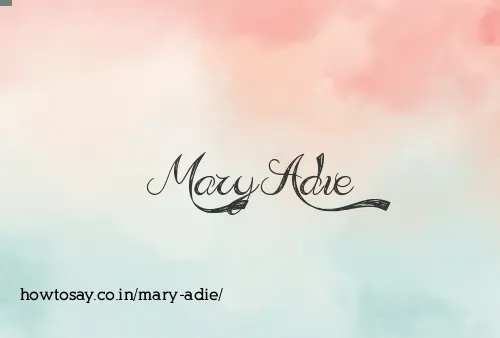 Mary Adie