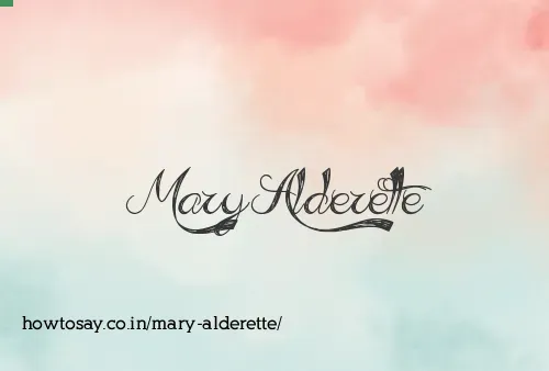 Mary Alderette