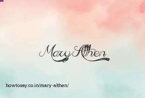 Mary Althen