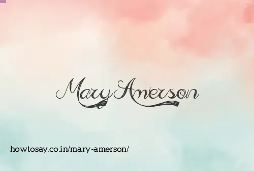 Mary Amerson