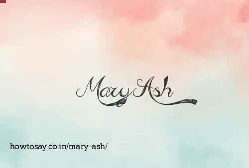 Mary Ash