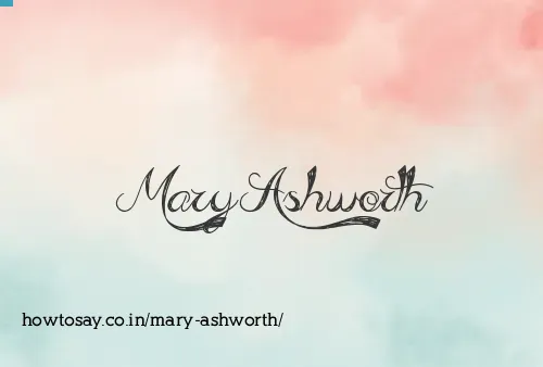 Mary Ashworth