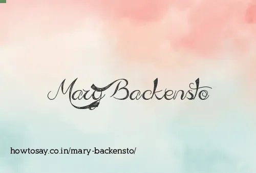 Mary Backensto
