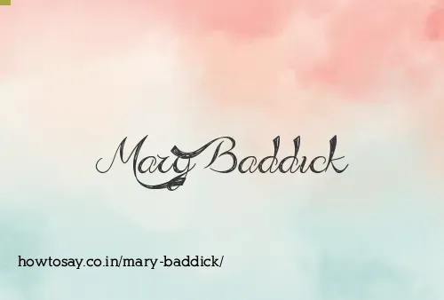 Mary Baddick