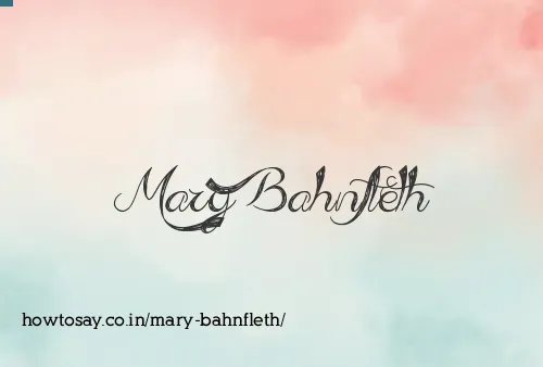 Mary Bahnfleth