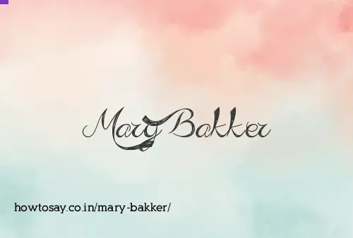 Mary Bakker