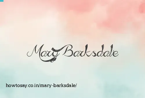 Mary Barksdale