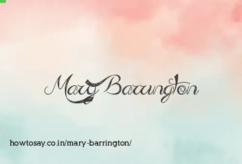 Mary Barrington