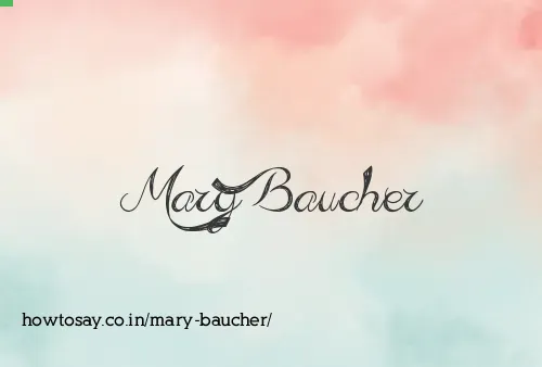 Mary Baucher