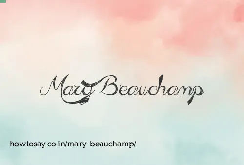Mary Beauchamp