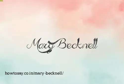Mary Becknell